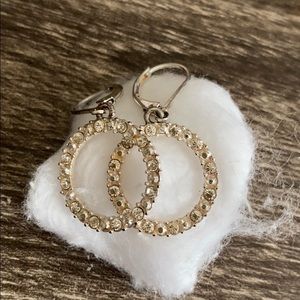 Silver circle earrings